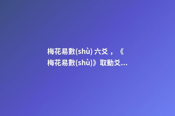 梅花易數(shù) 六爻，《梅花易數(shù)》取動爻法
